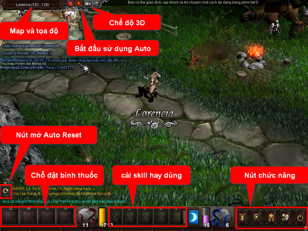 Chức năng chính của Game MU Thời Đại