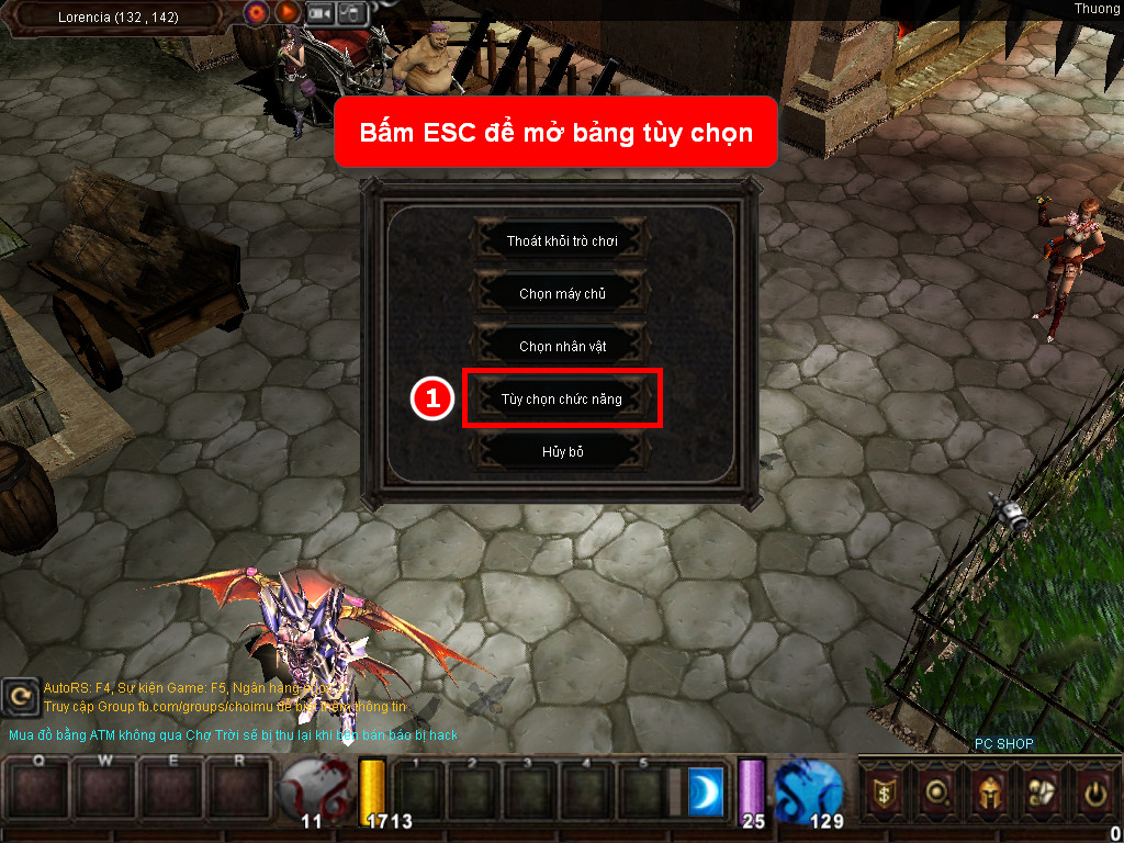Chức năng chính của Game MU Thời Đại